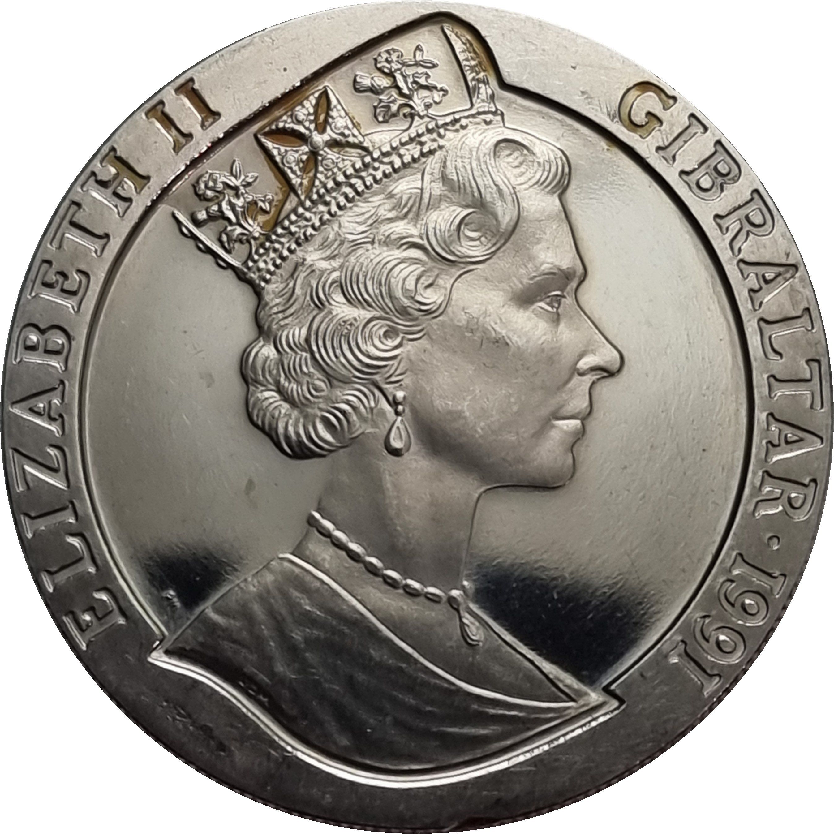 Gibraltar 1 Crown - Elizabeth II Rotary Club of Gibraltar obverse
