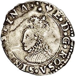1 Penny - Elizabeth I 1st issue obverse