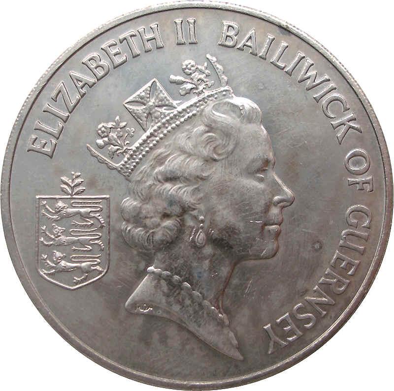Guernsey 2 Pounds - Elizabeth II Liberation obverse