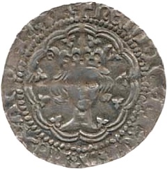 ½ Groat - Henry V class C obverse