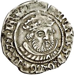 ½ Groat - Henry VIII 3rd coinage; London obverse