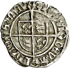 ½ Groat - Henry VIII 3rd coinage; London