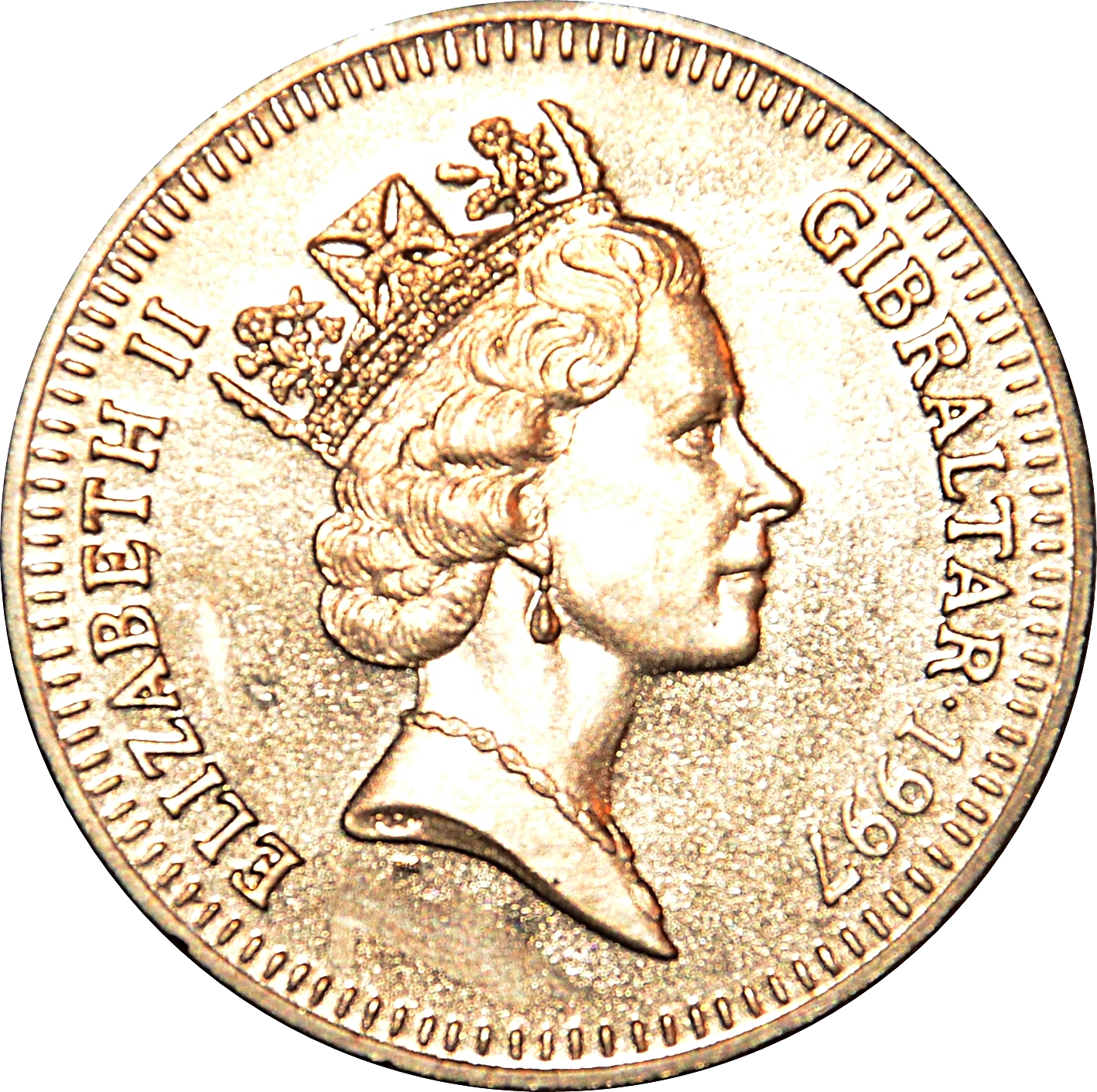 Gibraltar 5 Pounds - Bicentennial Arrival of Commodore Nelson obverse