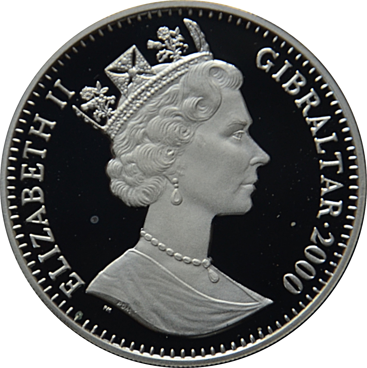 Gibraltar 1 Crown - Elizabeth II London Bombings; Silver Proof obverse
