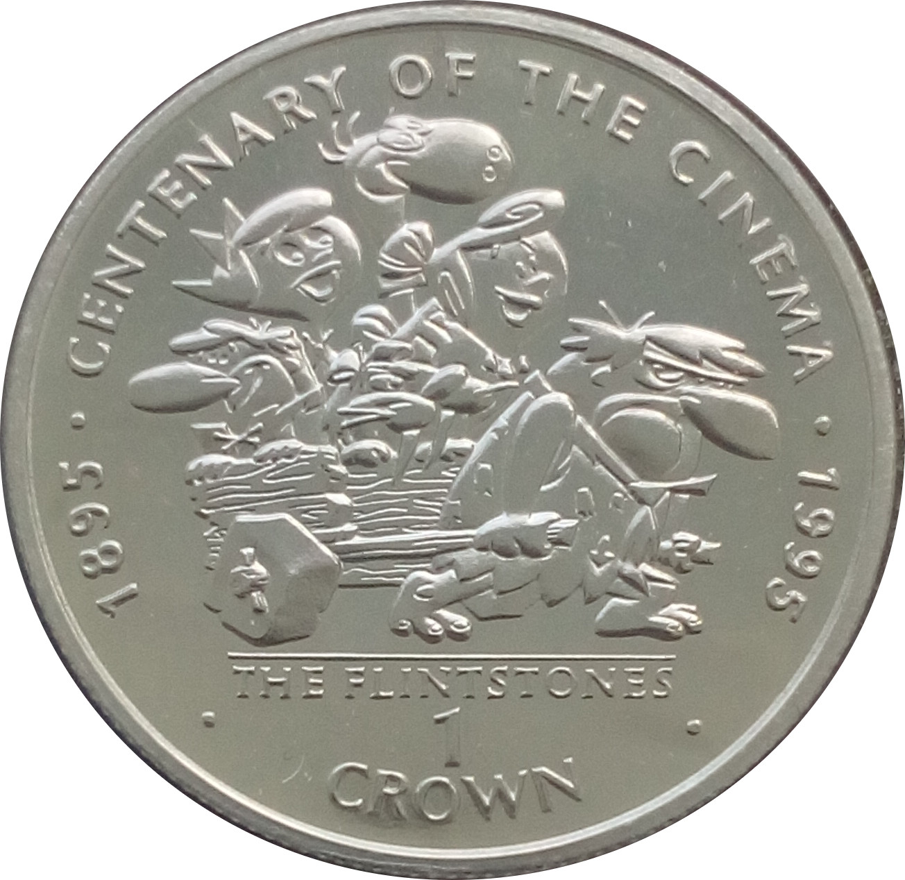 Gibraltar 1 Crown - Elizabeth II The Flintstones reverse