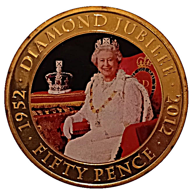 Jersey 50 Pence - Elizabeth II Diamond Jubilee