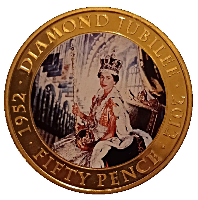 Jersey 50 Pence - Elizabeth II Diamond Jubilee