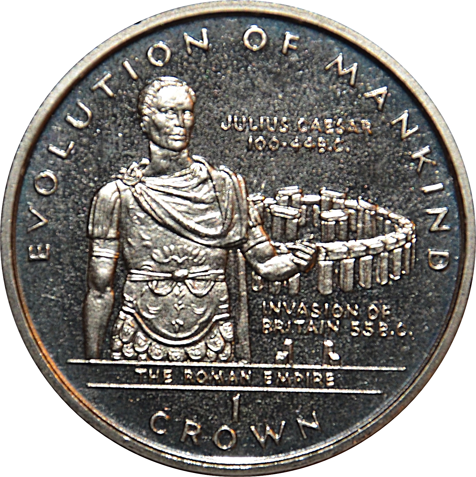 Gibraltar 1 Crown - Elizabeth II The Roman Empire reverse