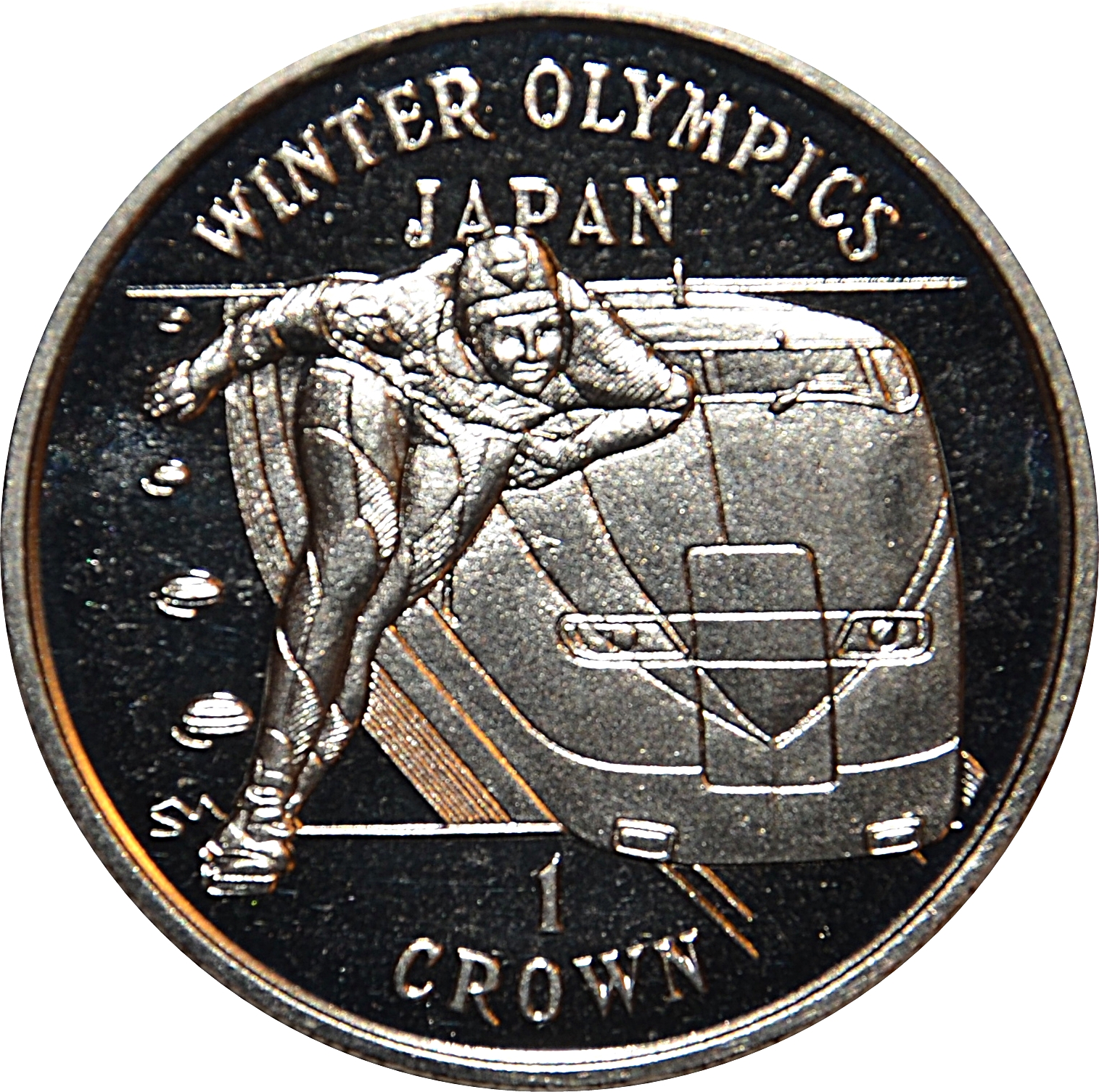 Gibraltar 1 Crown - Elizabeth II Speed skater reverse