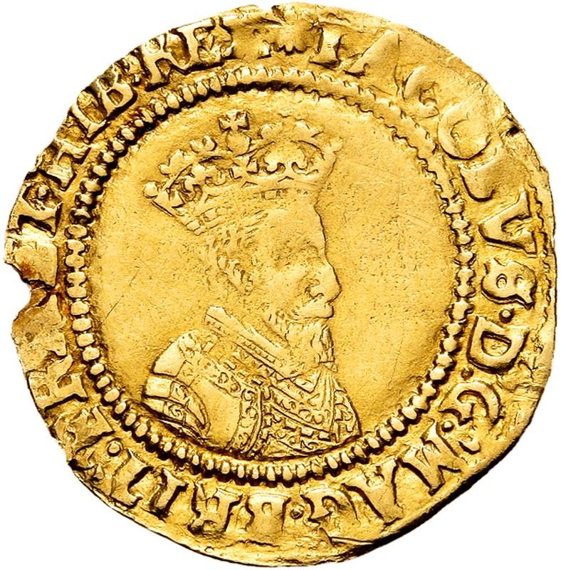 1 Crown - James I 2nd coinage; 1st bust obverse