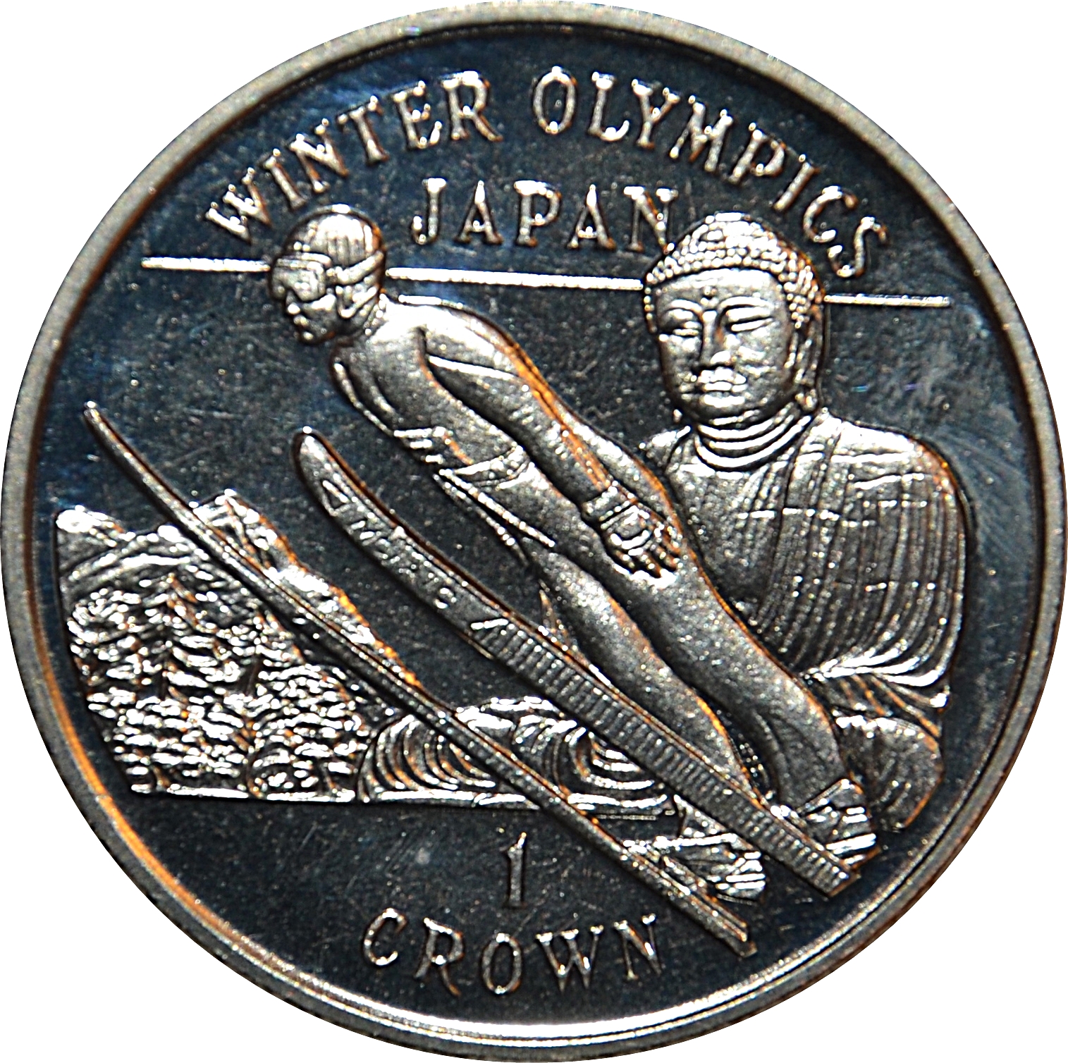 Gibraltar 1 Crown - Elizabeth II Ski jumper reverse