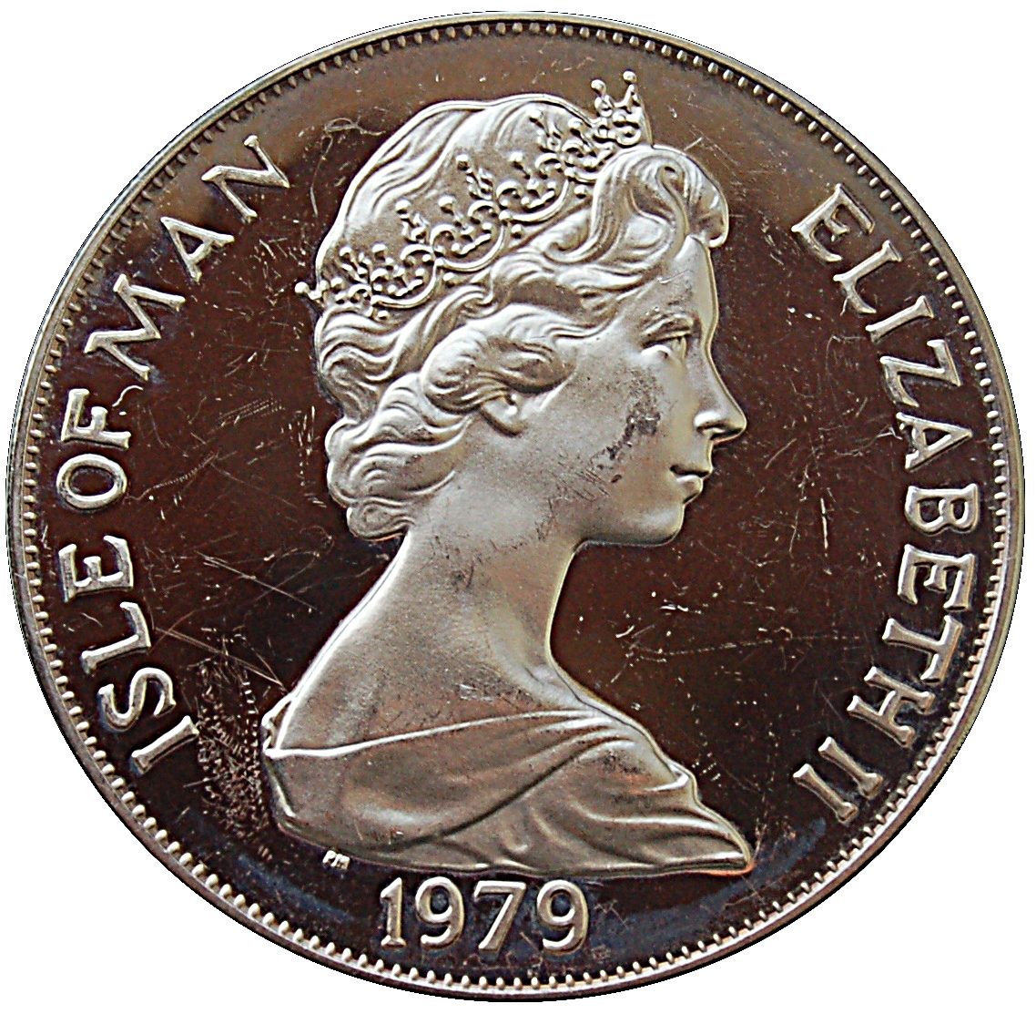 Isle of Man 1 Crown - Elizabeth II Tynwald - English cog; Silver Proof obverse