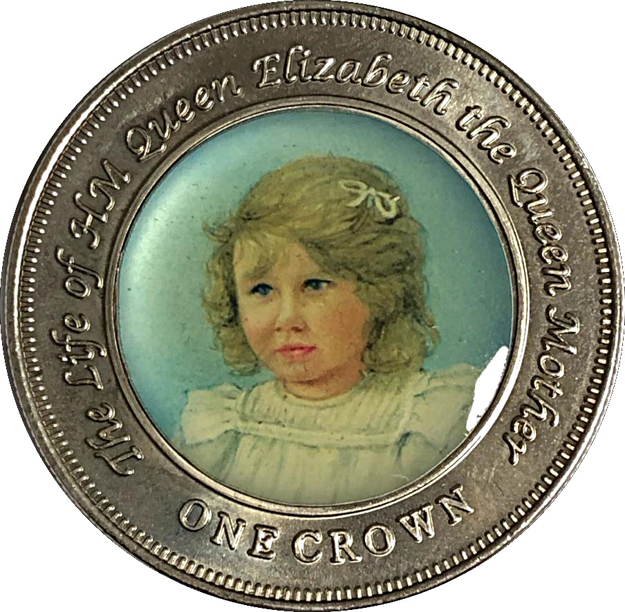 Nightingale Island 1 Crown - Elizabeth II The Queen Mother, young girl