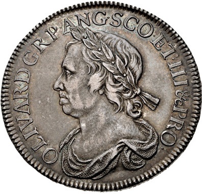 ½ Crown - Oliver Cromwell obverse