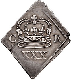 ½ Crown - Charles I Newark siege coinage obverse