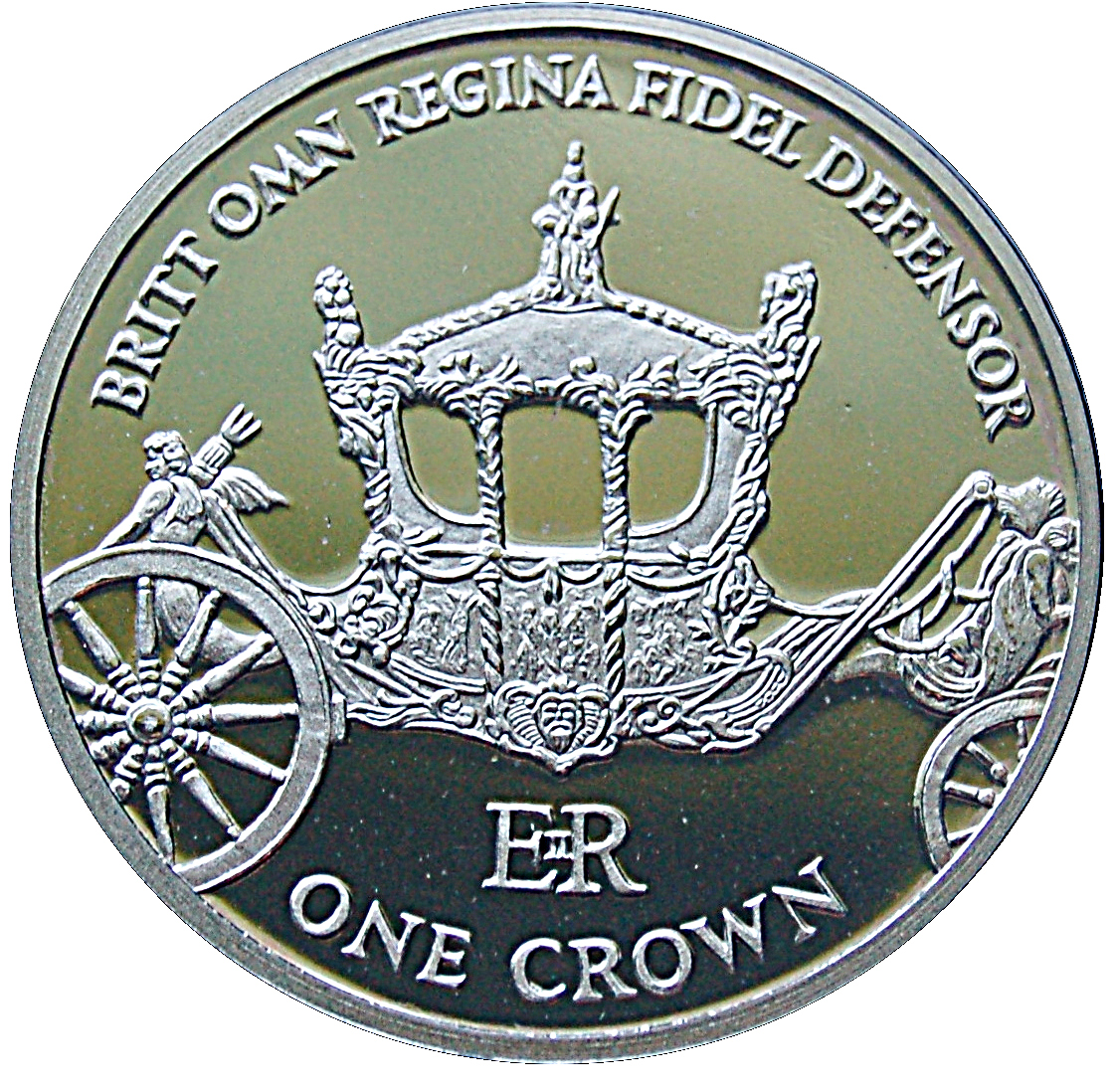 Gibraltar 1 Crown - Elizabeth II HM Queen Elizabeth II Coronation Jubilee