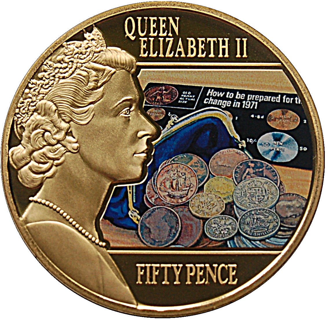 Jersey 50 Pence - Elizabeth II Decimalisation reverse
