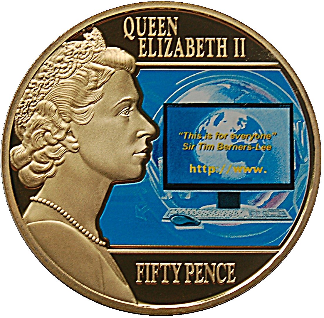 Jersey 50 Pence - Elizabeth II The World Wide Web