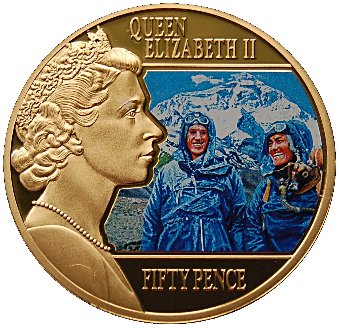 Guernsey 50 Pence - Elizabeth II Conquest of Everest