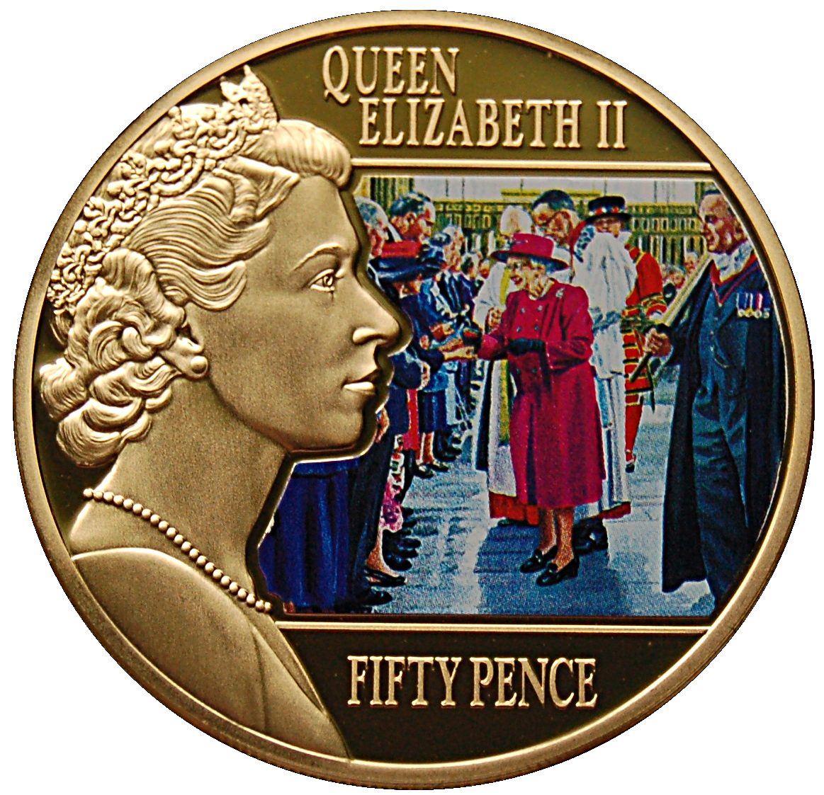 Guernsey 50 Pence - Elizabeth II Royal Maundy Service