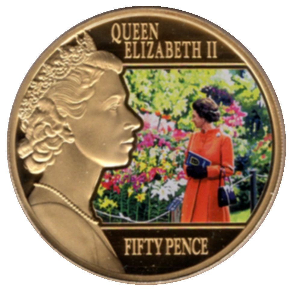 Guernsey 50 Pence - Elizabeth II The Chelsea Flower Show