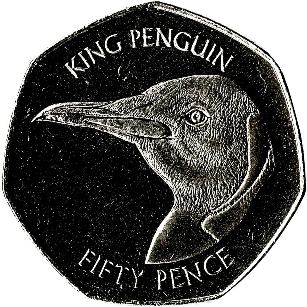 Falkland Islands 50 Pence - Elizabeth II King Penguin