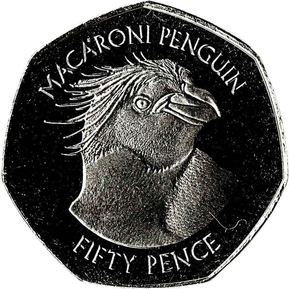 Falkland Islands 50 Pence - Elizabeth II Macaroni Penguin