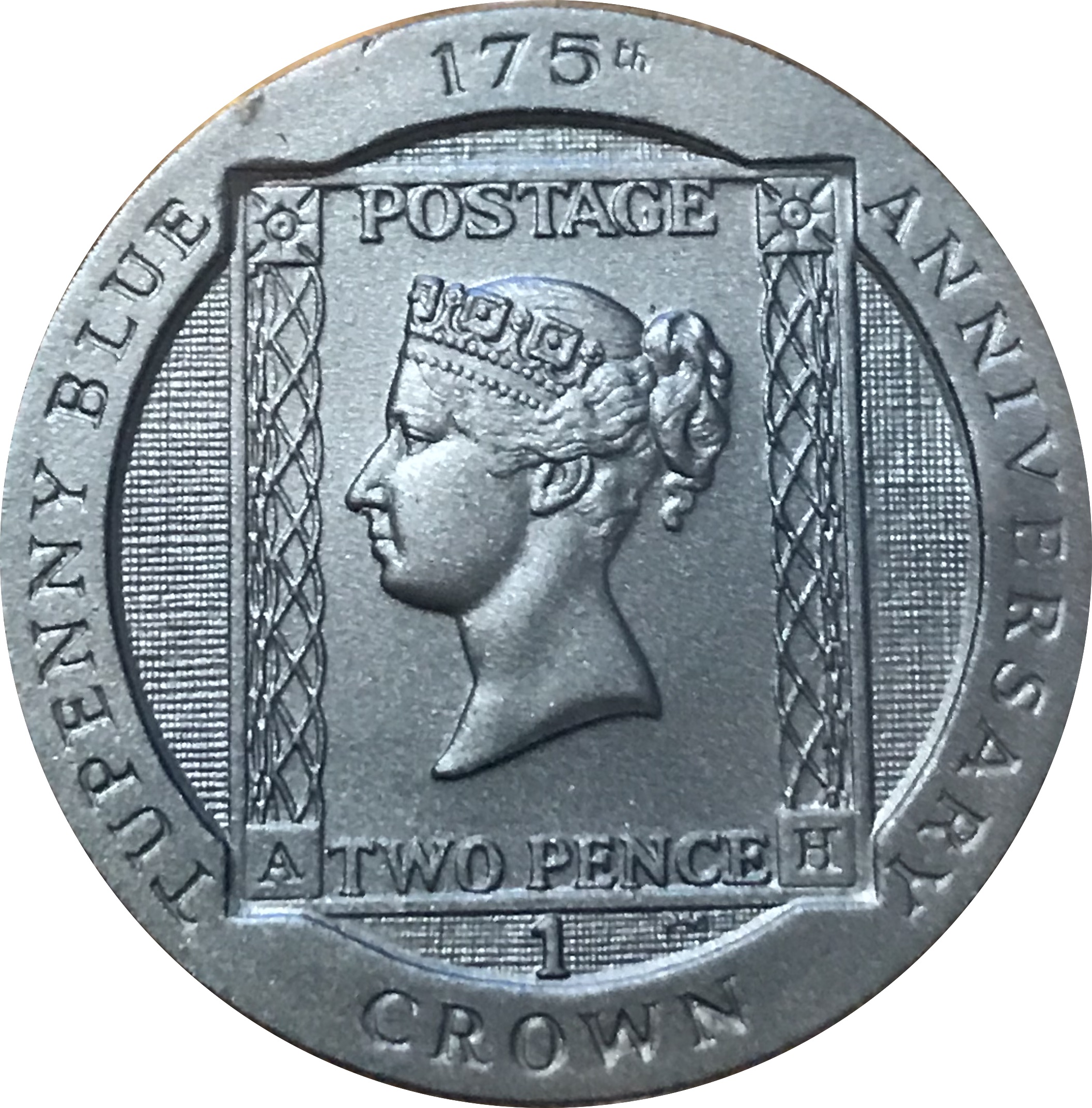 Ascension Island 1 Crown - Elizabeth II 175th Anniversary Tu’penny Blue