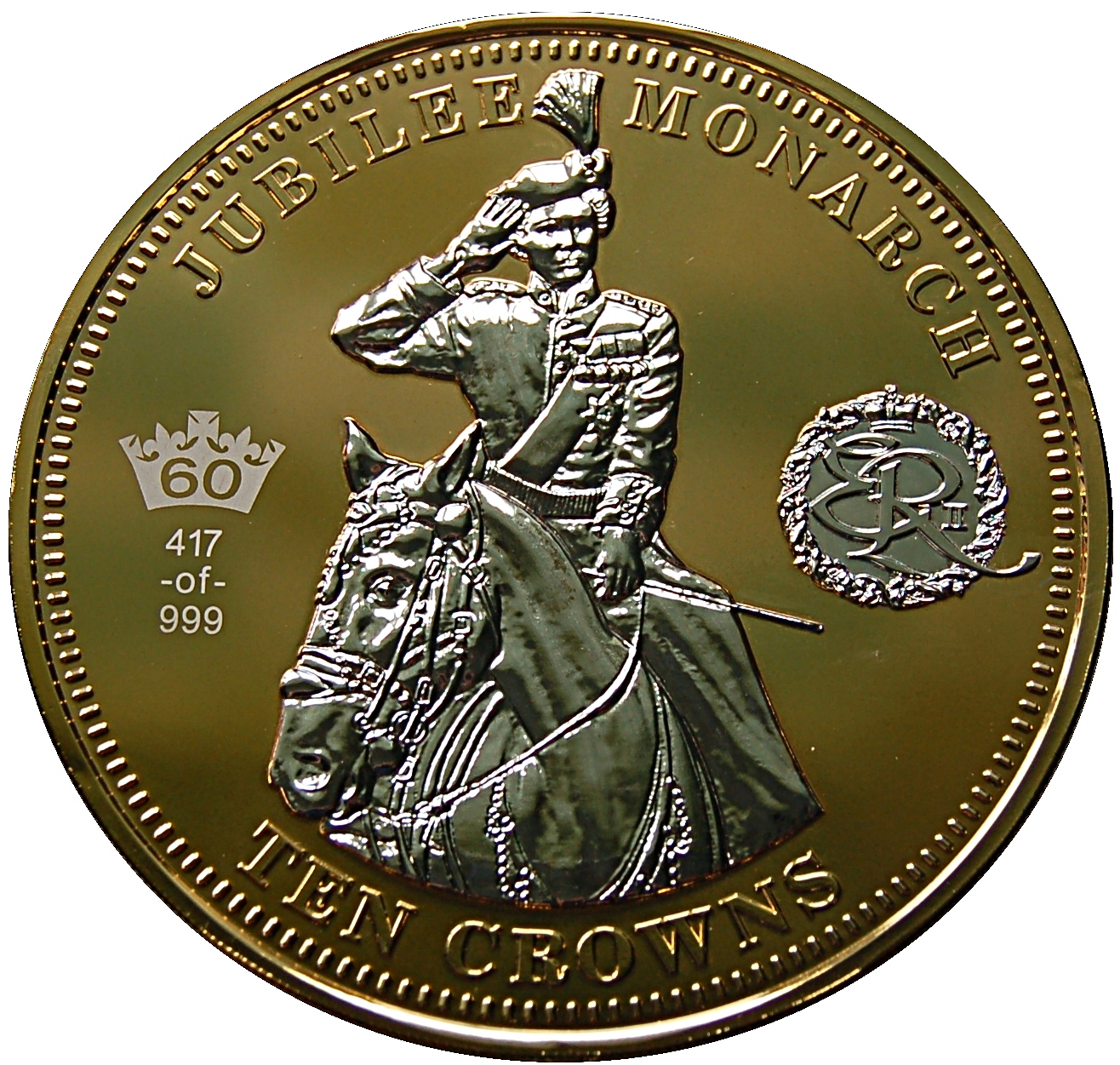Tristan da Cunha 10 Crowns - Elizabeth II The Thames Diamond Jubilee Pageant reverse