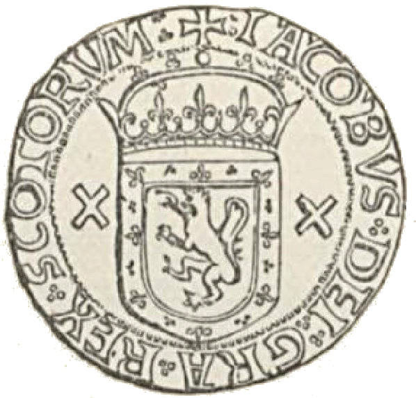 Scotland 1 Eagle Crown - James V 1st Coinage obverse