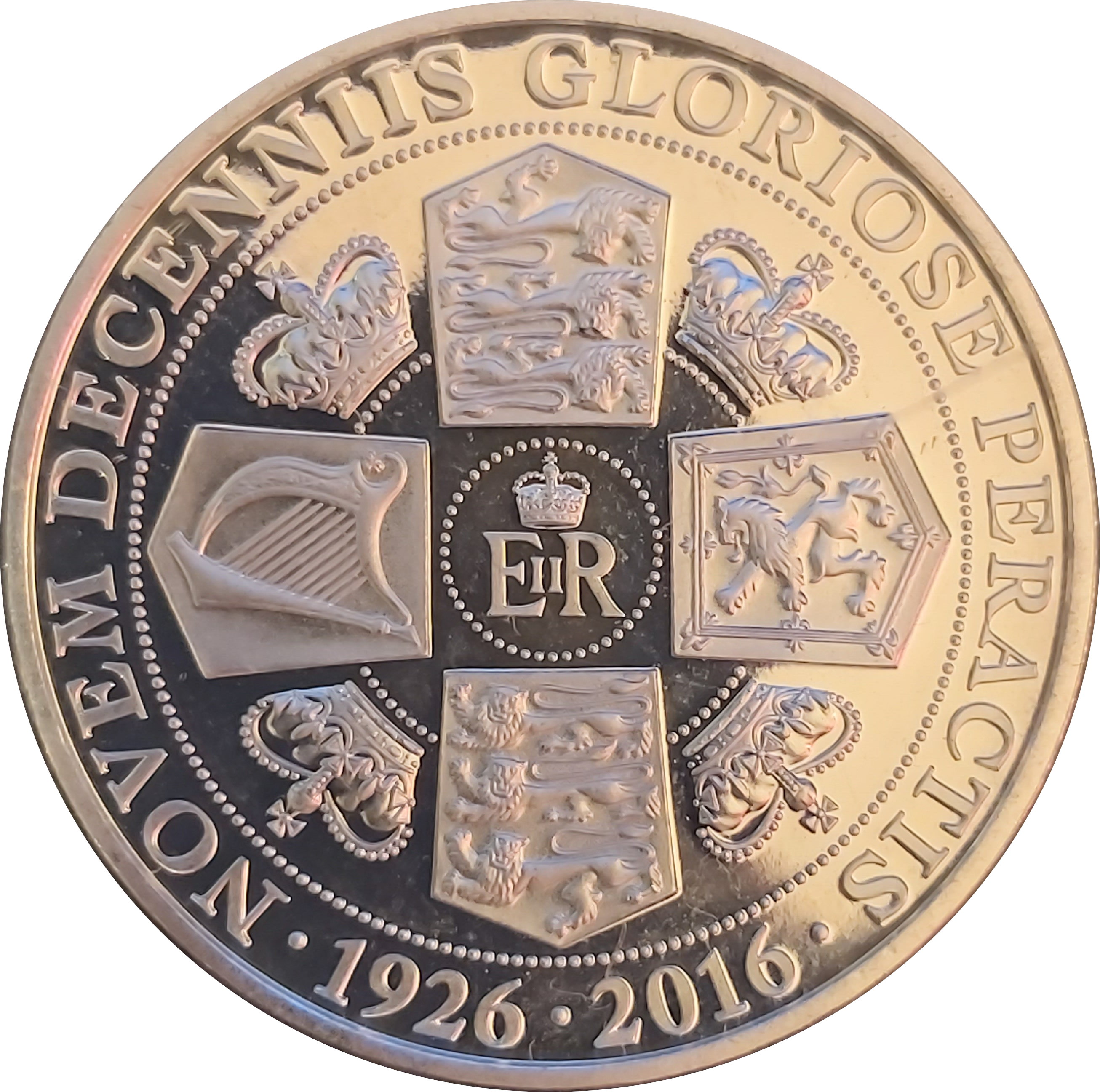 Gibraltar ½ Crown - Elizabeth II 90th Birthday; Silver Proof reverse