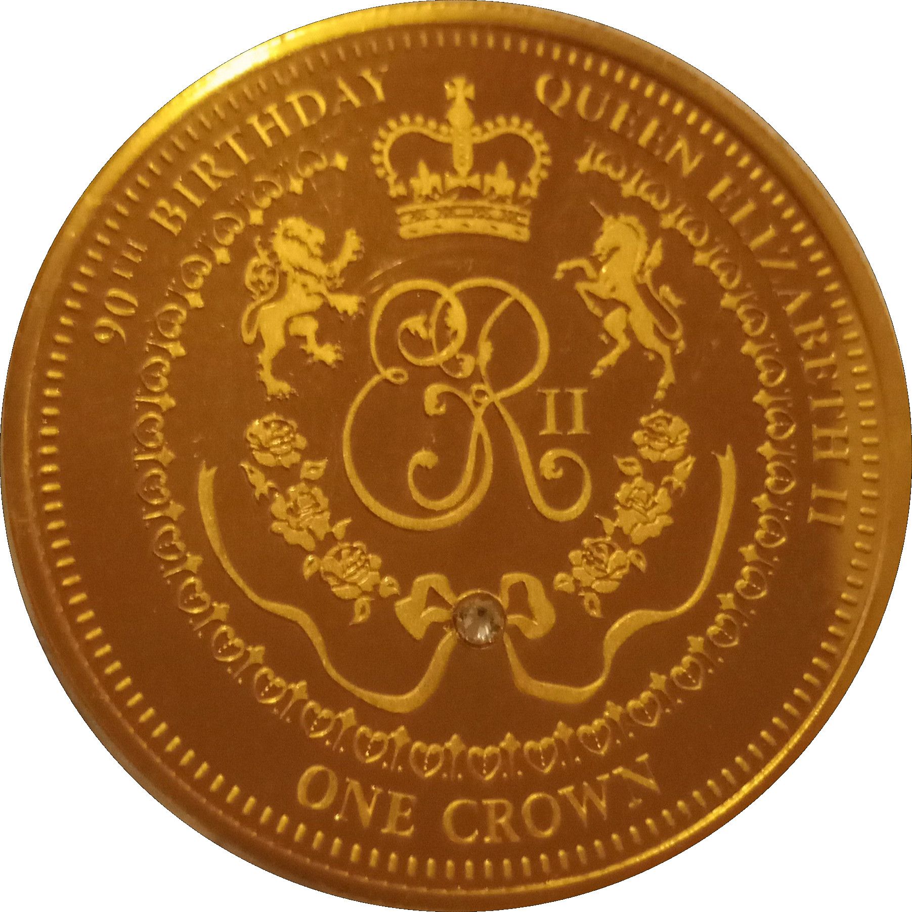 Tristan da Cunha 1 Crown - Elizabeth II 90th Birthday