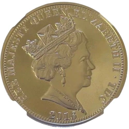 Tristan da Cunha 1 Crown - Elizabeth II Sharks Of The Atlantic Ocean, Whale Shark - Silver obverse