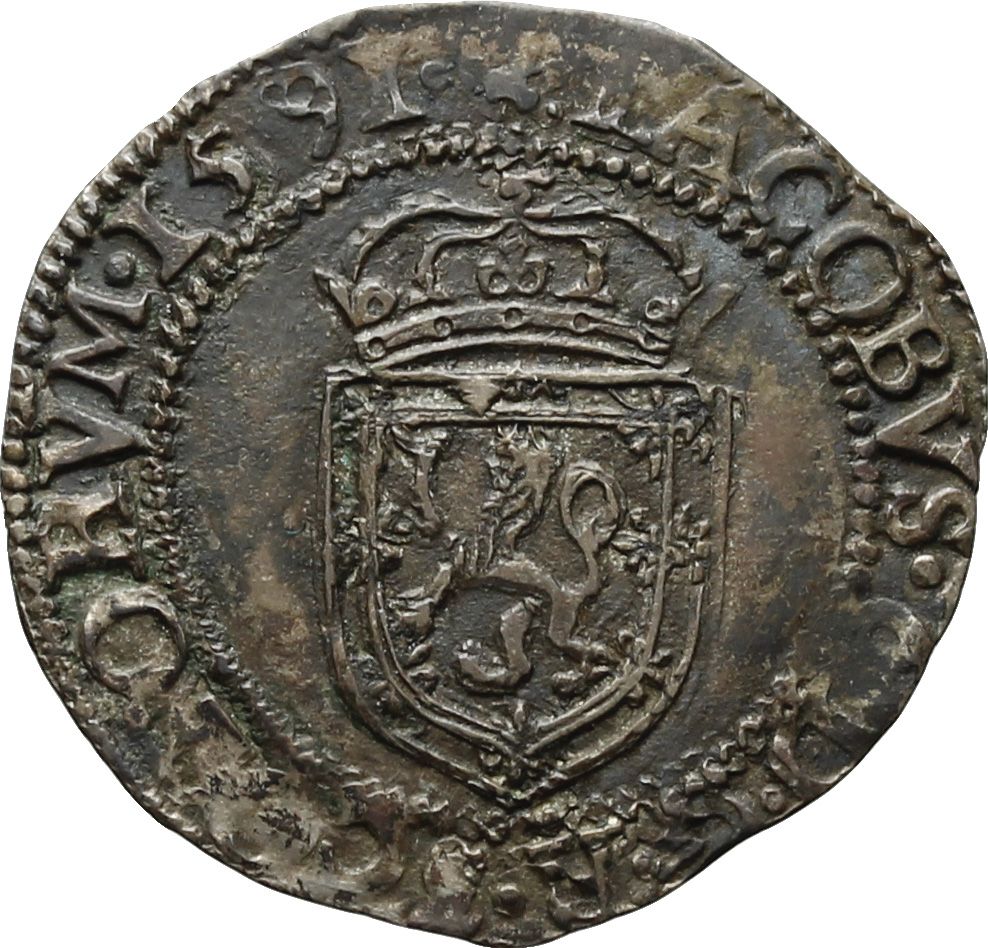 Scotland Balance ¼ Merk - James VI 6th Coinage obverse