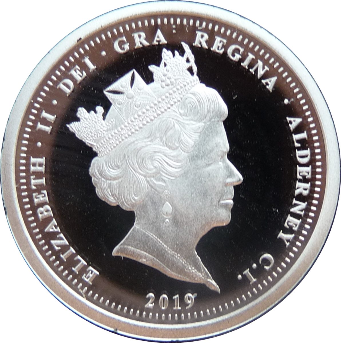 Alderney 1 Pound - Elizabeth II The 50th Anniversary of the Moon Landing obverse