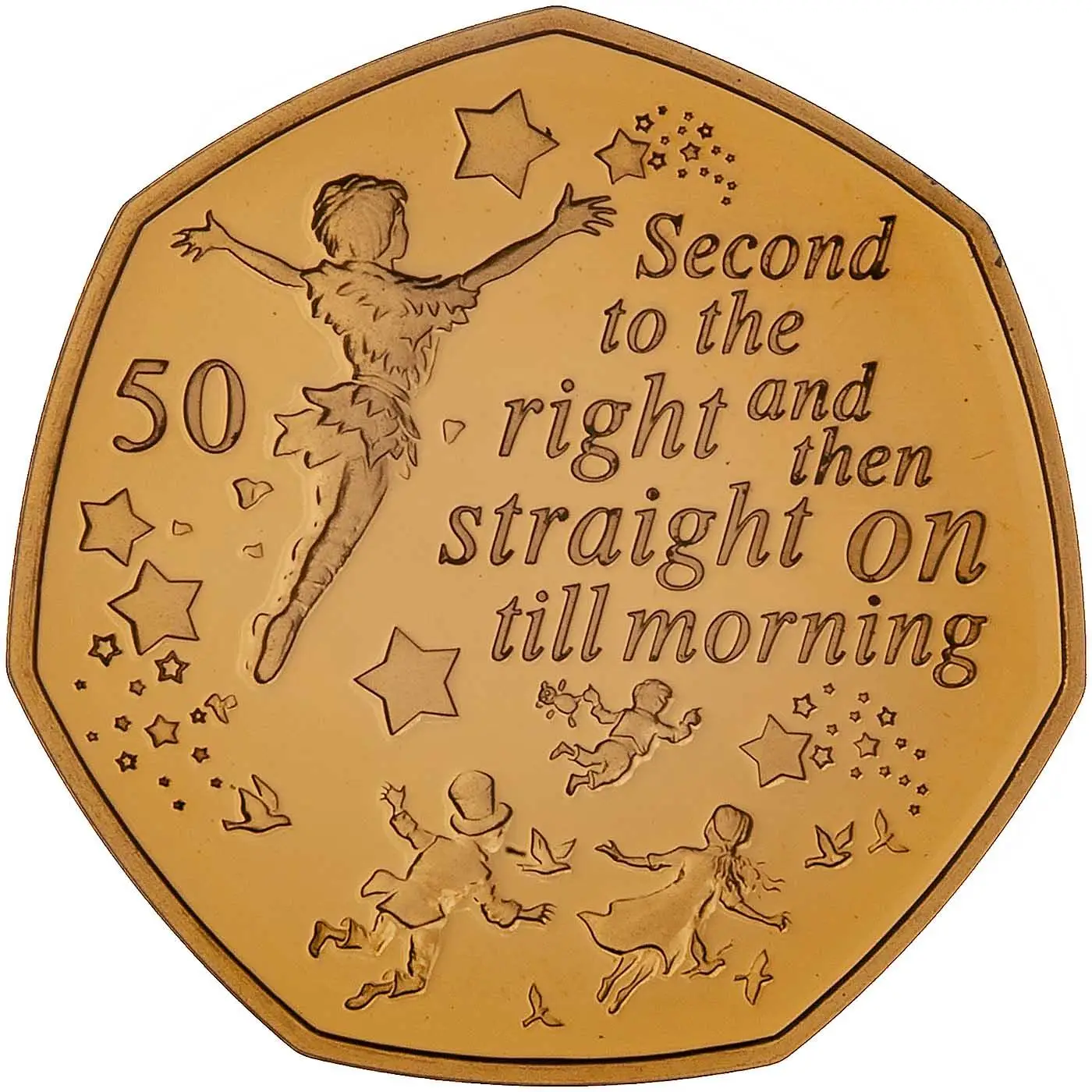 Isle of Man 50 Pence - Elizabeth II Peter Pan reverse