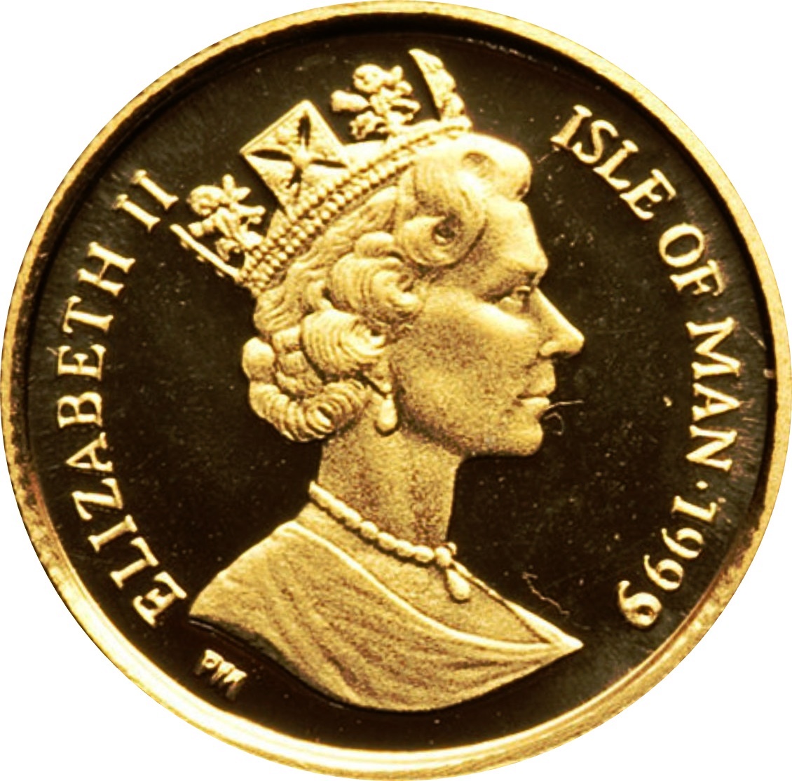 Isle of Man 1/25 Crown - Elizabeth II Blue British Short Hair Cat obverse