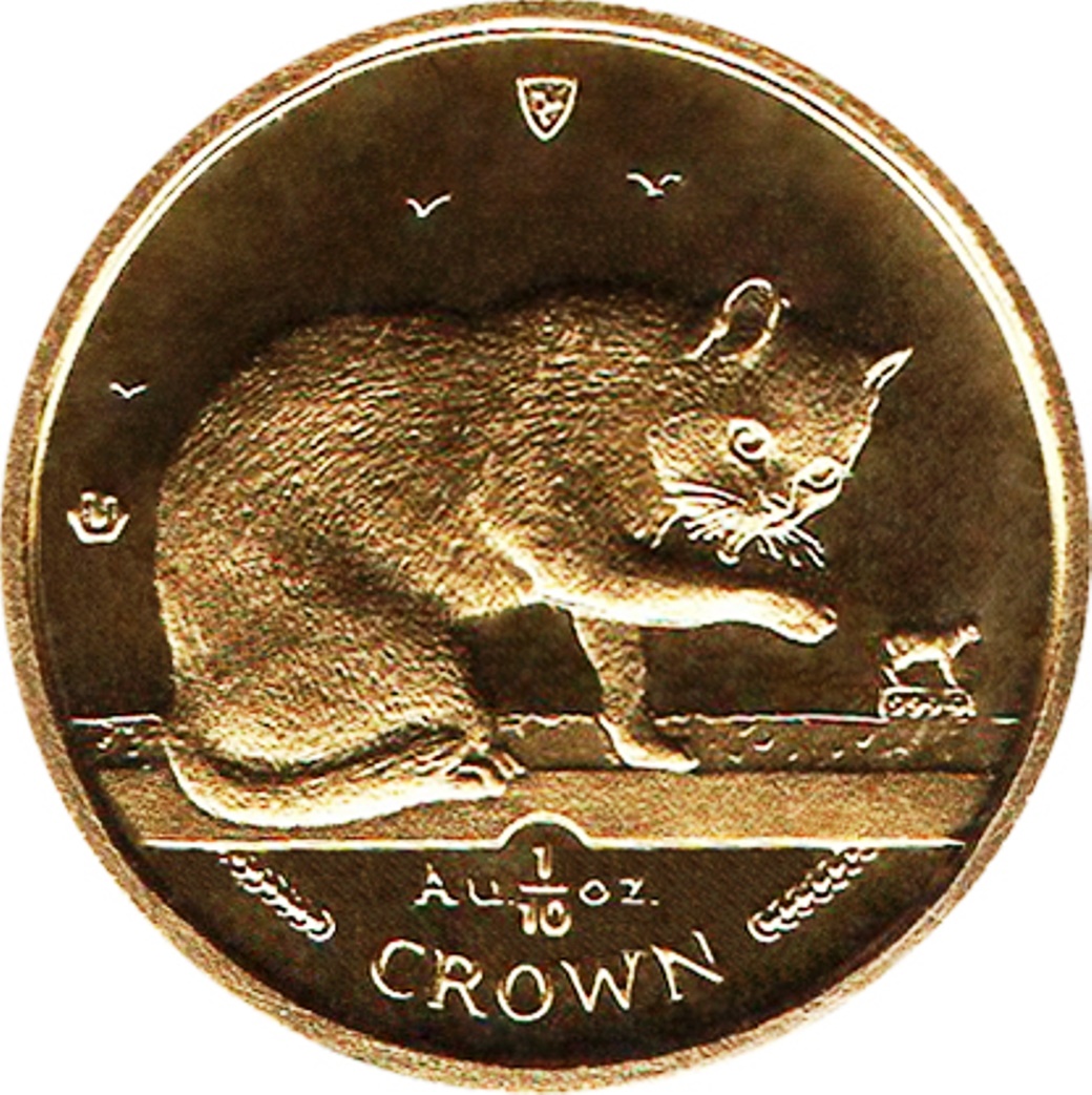 Isle of Man ⅒ Crown - Elizabeth II Blue British Short Hair Cat