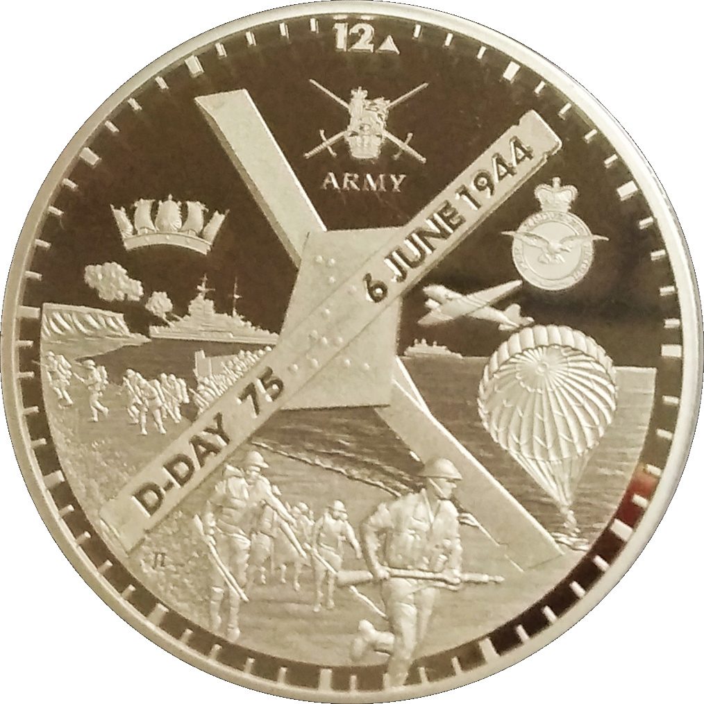 Alderney 5 Pounds - Elizabeth II 75th Anniversary of the D-Day