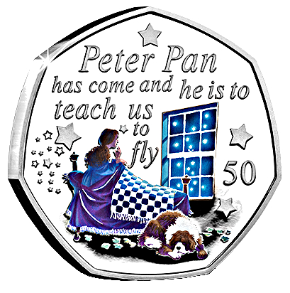 Isle of Man 50 Pence - Elizabeth II Wendy; Silver Proof reverse