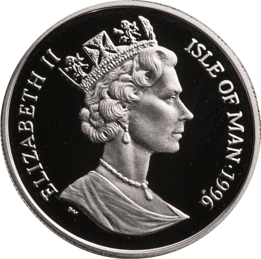 Isle of Man ¼ Noble - Elizabeth II Longboat; with hologram obverse