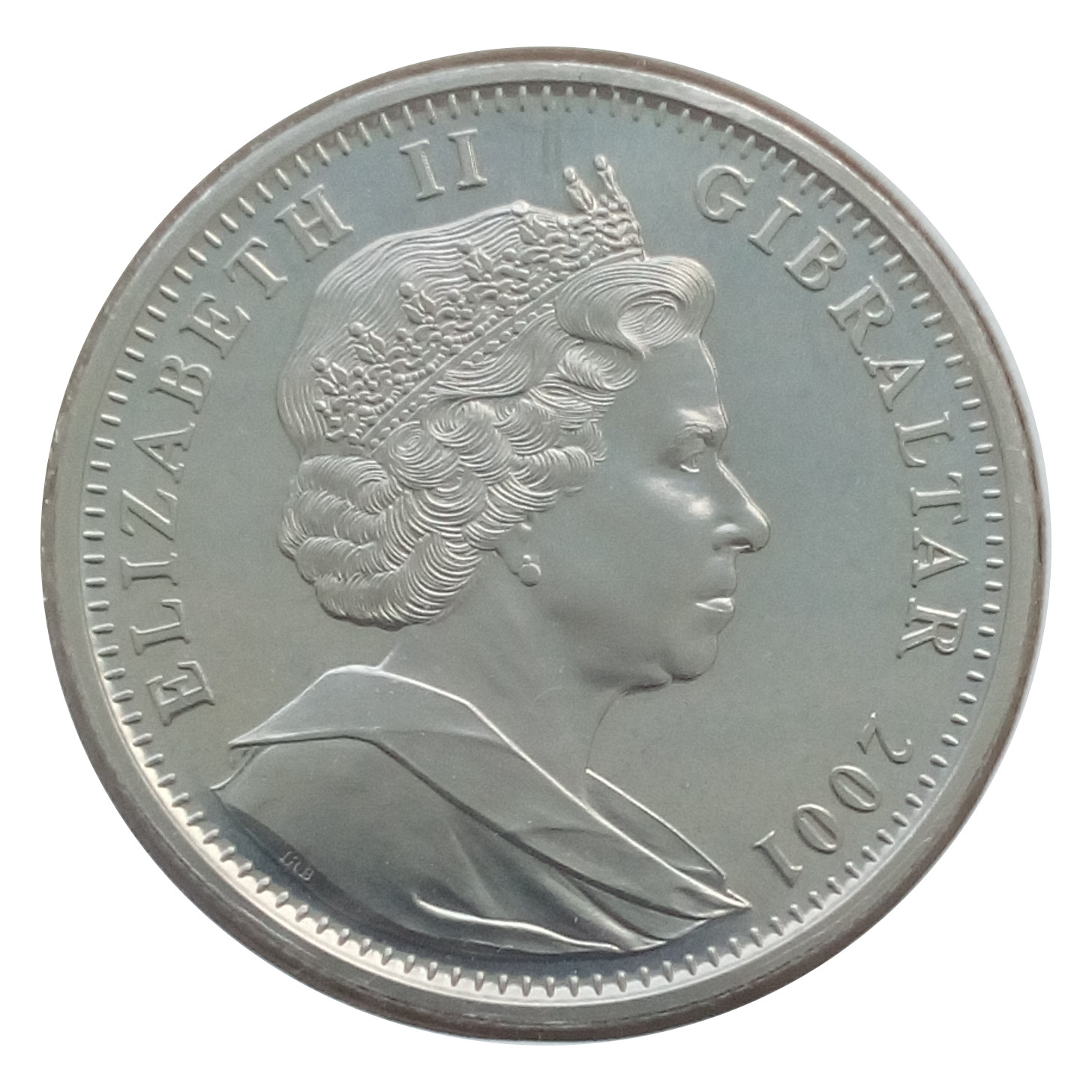 Gibraltar 1 Royal - Elizabeth II Two Cherubs obverse