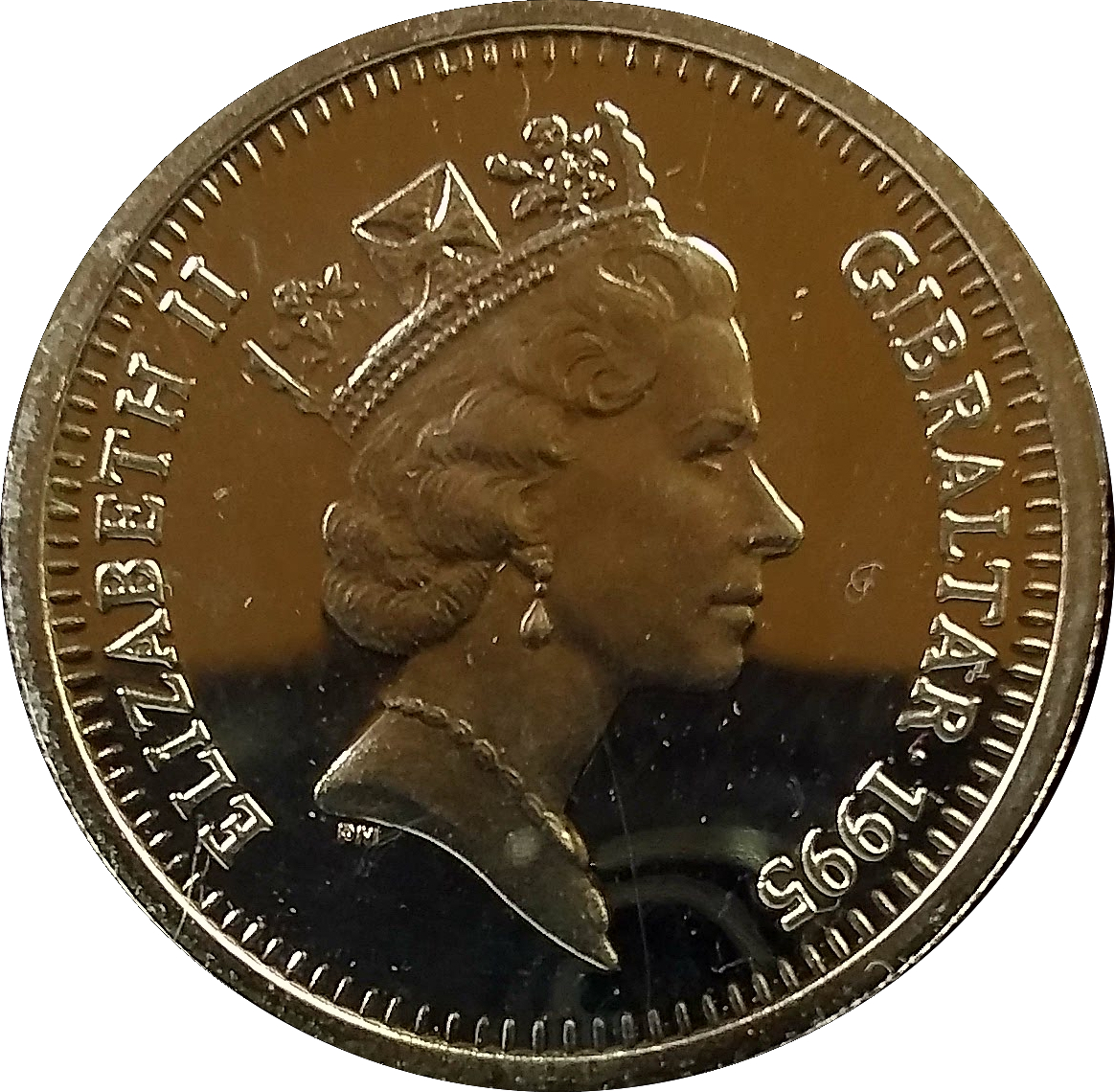 Gibraltar 1 Pound - Elizabeth II National Day; Silver Proof obverse