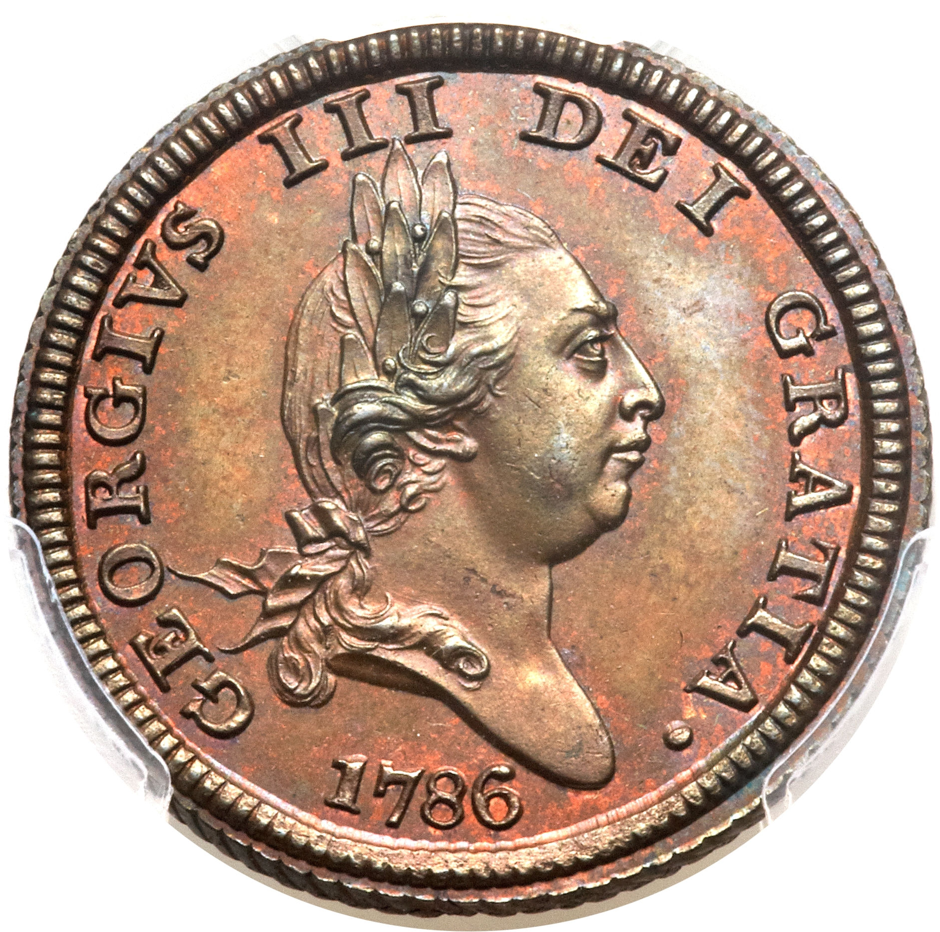 Isle of Man ½ Penny - George III obverse