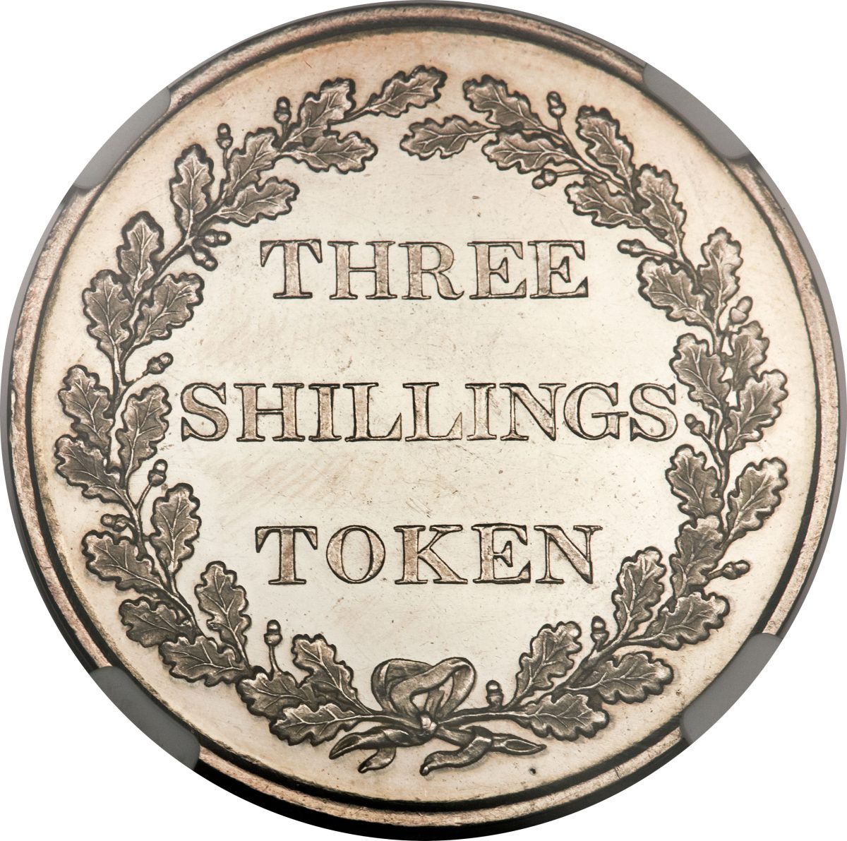 Jersey 3 Shillings Bank Token reverse
