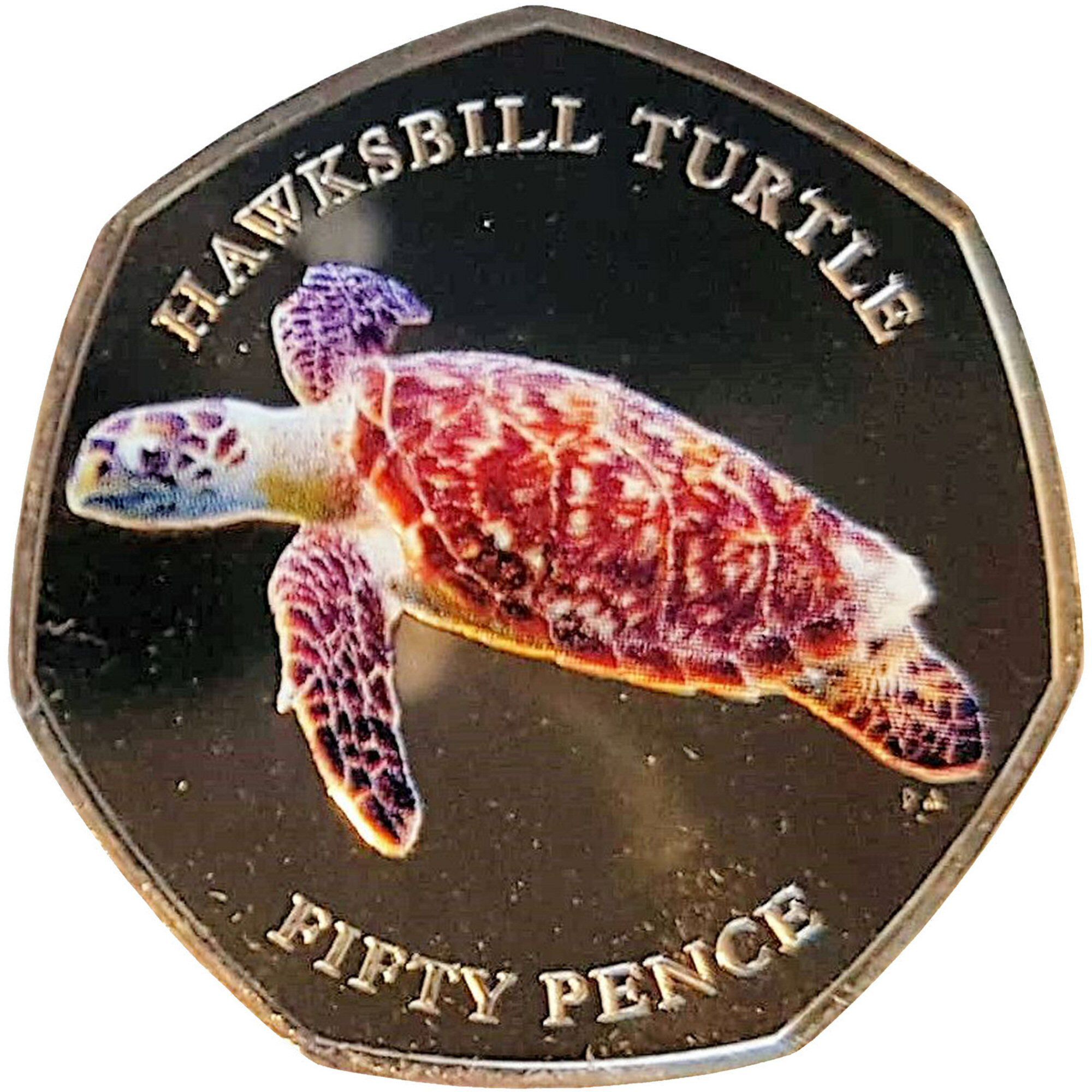 British Indian Ocean Territory 50 Pence - Elizabeth II Hawksbill turtle