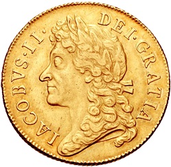 2 Guineas - James II obverse