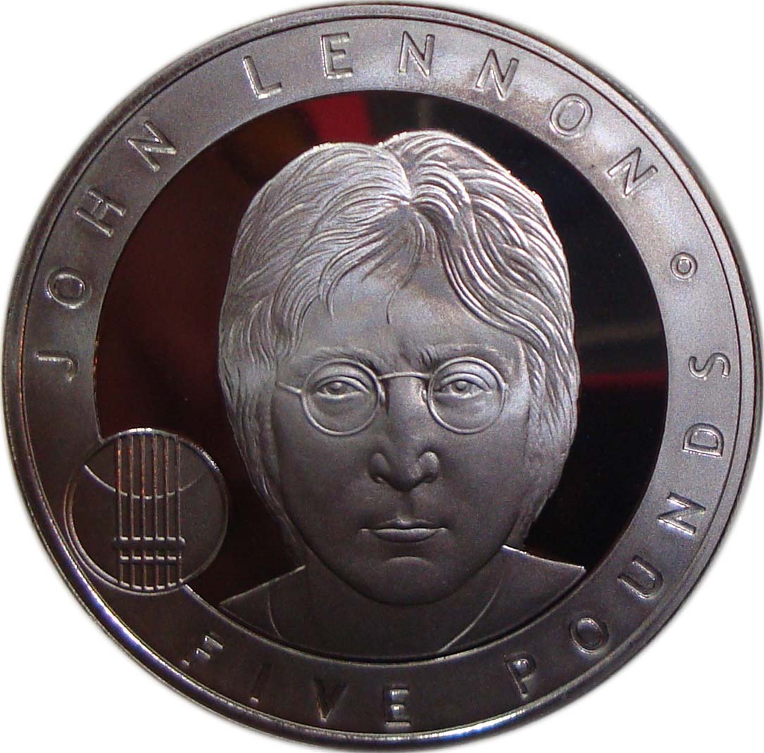 Alderney 5 Pounds - Elizabeth II John Lennon