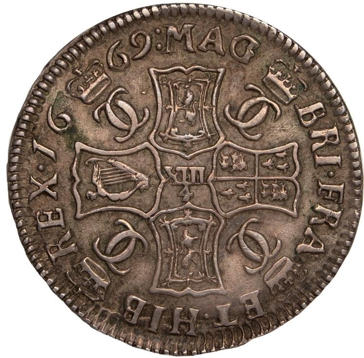 Scotland 1 Merk - Charles II 1st Coinage, Type II