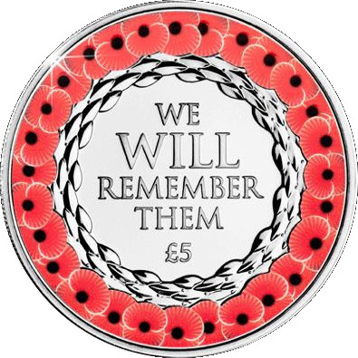 Jersey 5 Pounds - Elizabeth II Remembrance Day 2019 reverse